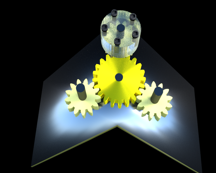 A Blender 3d render of the device