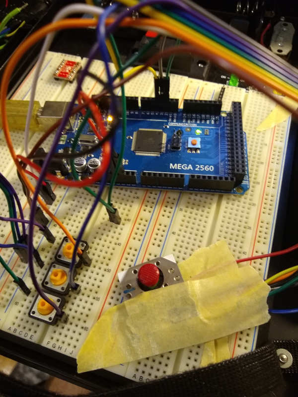 The trackpoint connected to an Arduino Mega