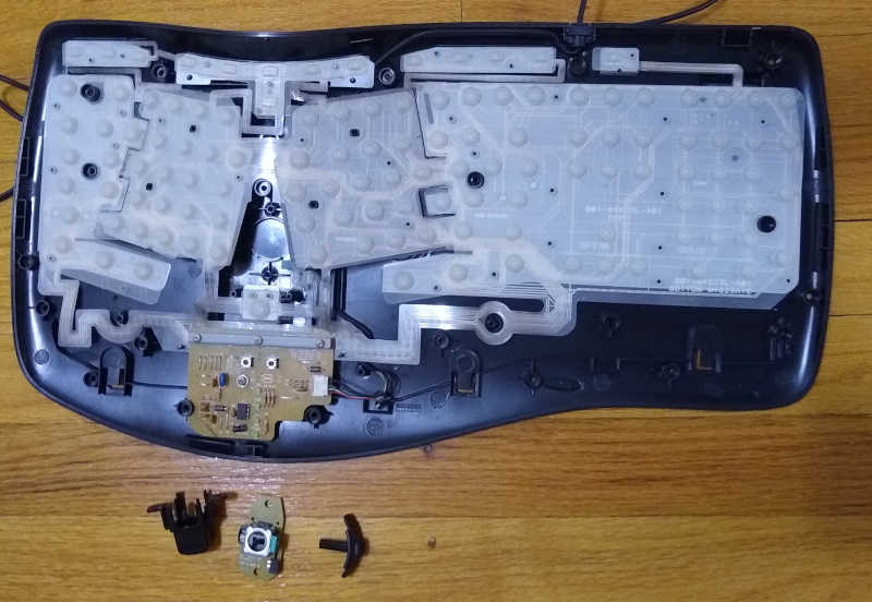 The keyboard with the scroll system removed