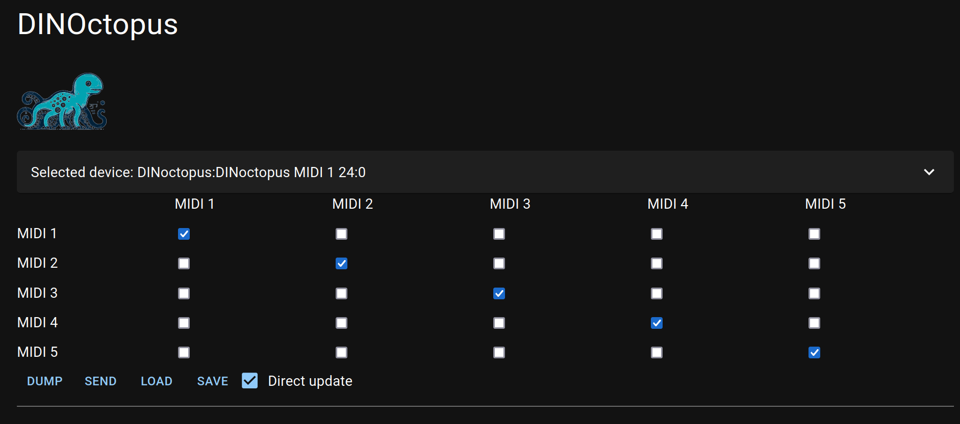 The SysEx configurator